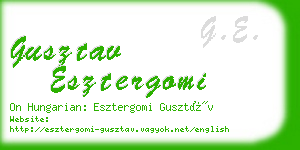 gusztav esztergomi business card